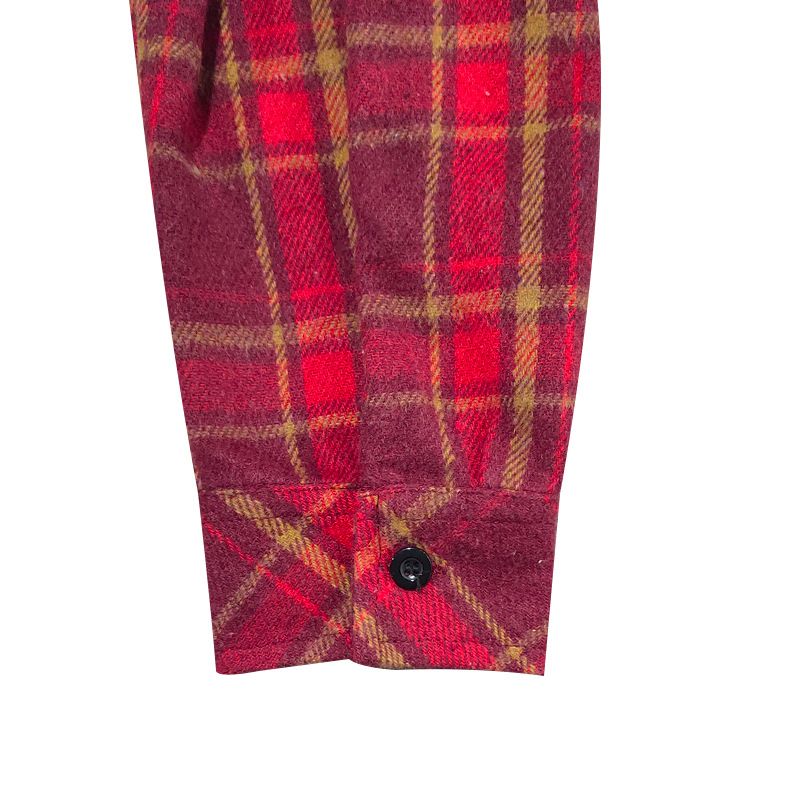 Camicia casual alla moda da uomo in stile americano, autunno inverno, con cappuccio, in flanella jacquard a quadri_voghion.com