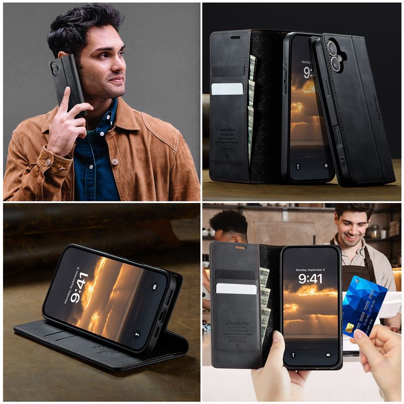 Caseme Magnetische Telefon Fall Für Iphone 16 Plus 16E 15 14 13 12 11 Pro Max X XS XR SE 2020 8 Flip Leder Brieftasche Karten_voghion.com