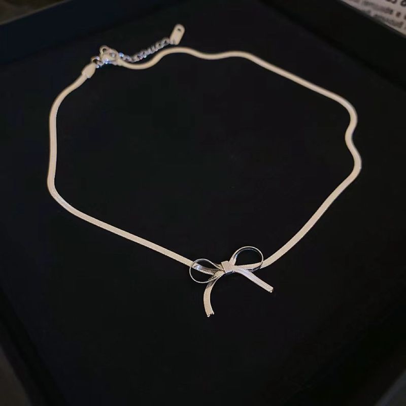 Arc simplu din oțel titan cu lanț individualizat din os de șarpe cu vânt rece, accesorii unice pentru colier nou pentru navetiști_voghion.com