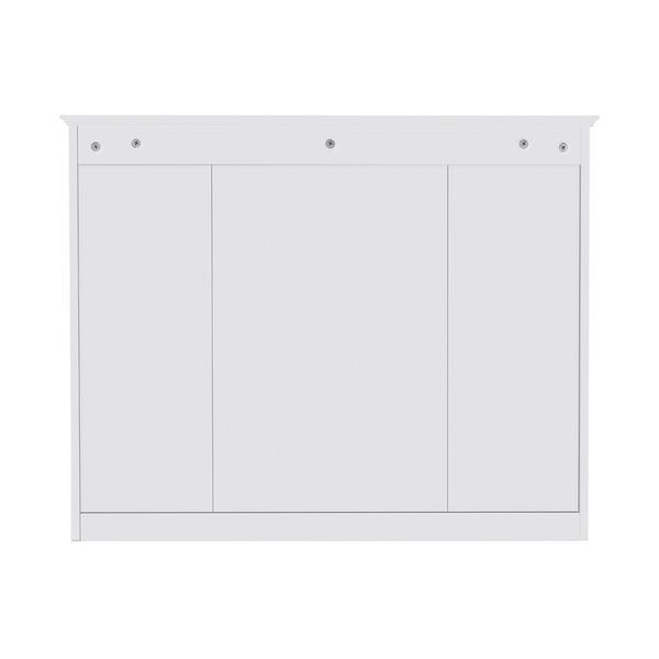 35'' X 27.5'' Medicine Cabinet, Wall Mounted Bathroom Storage Cabinet, Modern Bathroom Wall Cabinet With Mirror, Mirror Cabinet With 6 Open Shelves_voghion.com