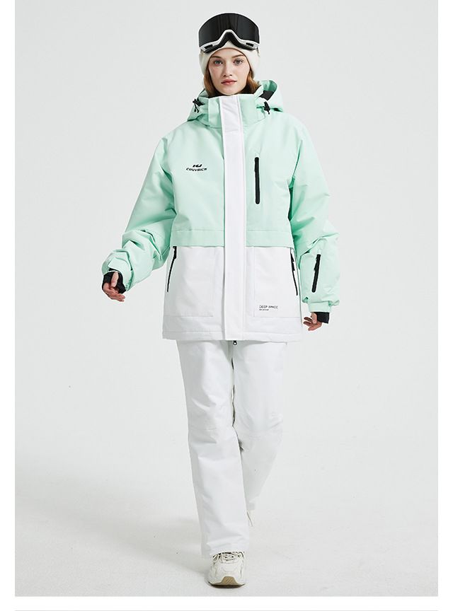 Kuangjian Wasserdichter Skianzug-Set für Damen und Herren – Winddichte Snowboardjacke und -hose | Thermo-Wintersportausrüstung für Singles_voghion.com