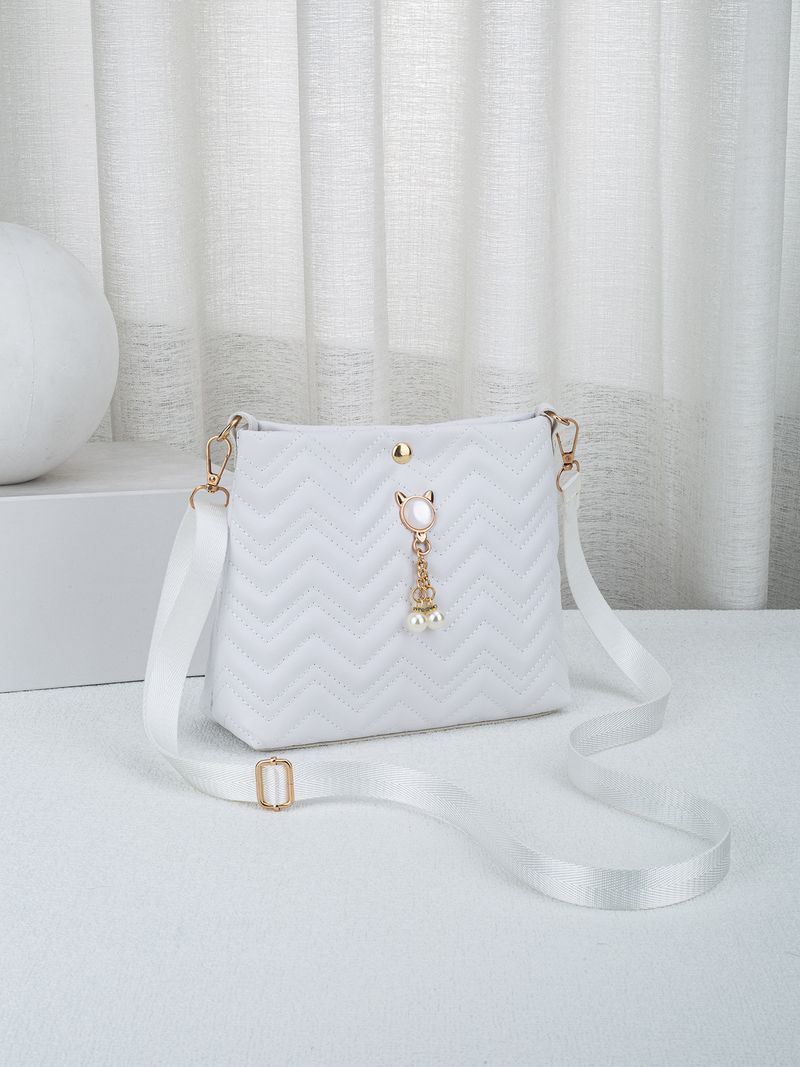 Women's Bags One Piece Wave Quilted Bucket Bag Fashion Mini Crossbody Bags Women Shoulder Bags And Wallets_voghion.com