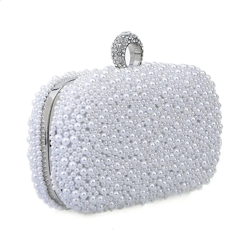 Borsa da sera con anello di perle, cucita a mano, con perline, da donna, di alta qualità, da sposa 240809_voghion.com