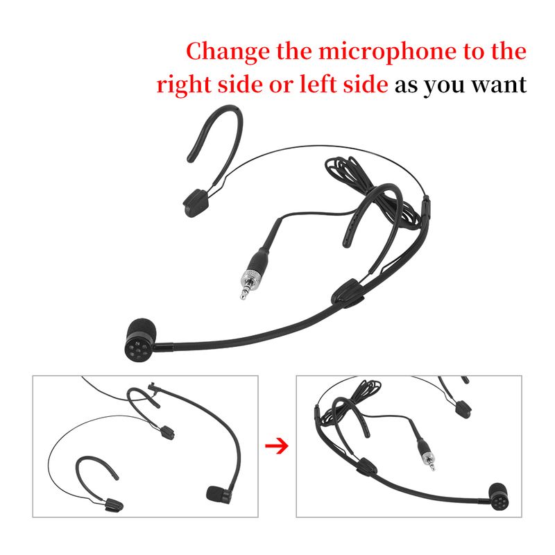 iiiMymic Pro-Konzert-Headset-Mikrofon mit 3-poligem Mini-XLR-TA3F-Anschluss, Schwarz, für kabellosen AKG Samson Body-Pack-Sender_voghion.com