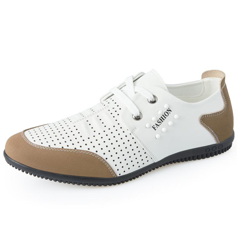 Mocassini casual da uomo Euro Step con lacci, quattro stagioni, in pelle, comodi e morbidi, per ragazzi_voghion.com