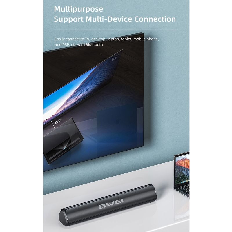 Y333 TWS Desktop trådløs Bluetooth-høyttaler (svart)_voghion.com