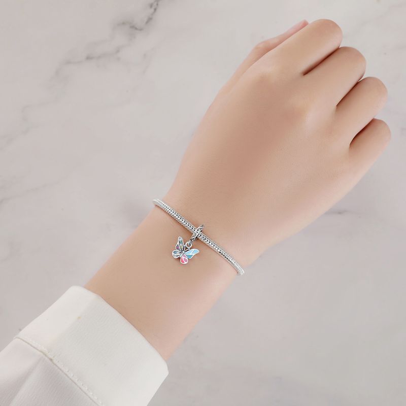 Gioielli da donna in argento sterling 925 con perline, di alta qualità, a forma di farfalla, fai da te, accessori per gioielli, pendenti_voghion.com
