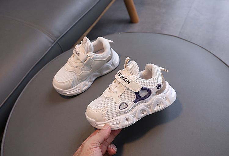 Autumn Little Boy Mesh Breathable Soft Bottom Non Slip Luminous Sports Running Shoes Girls Casual Toddler Shoes Trendy_voghion.com
