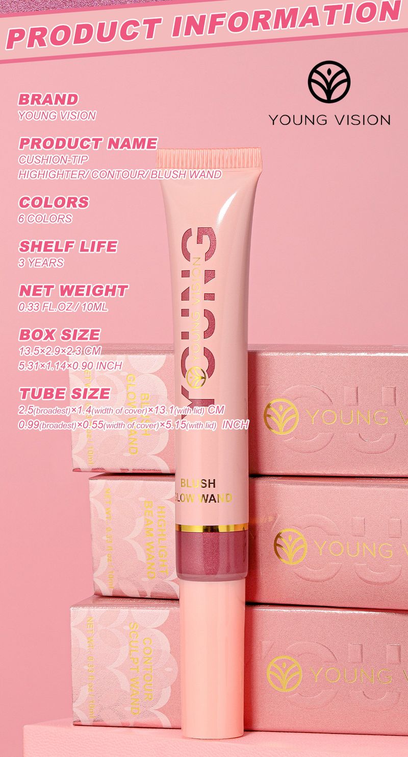 Blush YOUNG VISION Liquid Air Cushion Contouring Blush Highlighter Stick Pearlescent Delicate Blush Liquid Easy To Operate And Carry_voghion.com