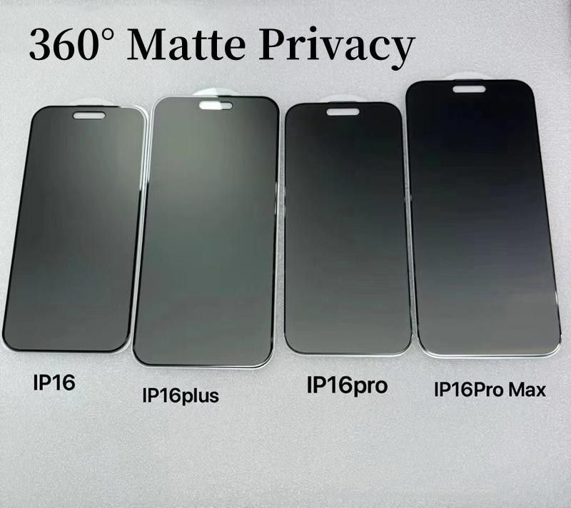 360 Degree HD Anti-Spy Anti-Glare Privacy Tempered Glass For IPhone 17 Pro Max Air 16 16e 15 14 13 12 Pro Max Plus Protector Screen Protector_voghion.com
