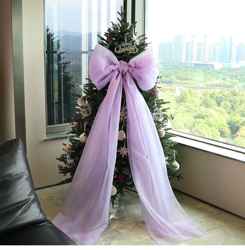 Albero di Natale in PE/PVC di alta qualità con fiocco decorativo – Albero artificiale floccato da 180 cm/210 cm/240 cm per decorazioni per la casa e l'hotel_voghion.com