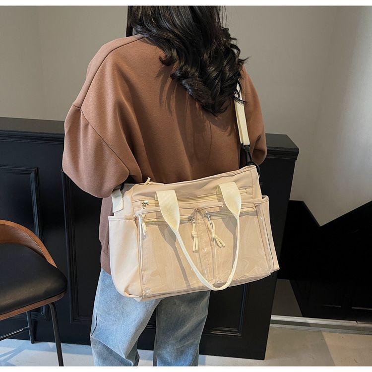Borsa a tracolla da donna, versatile, nuova versione estiva coreana, trasparente, di grande capacità_voghion.com