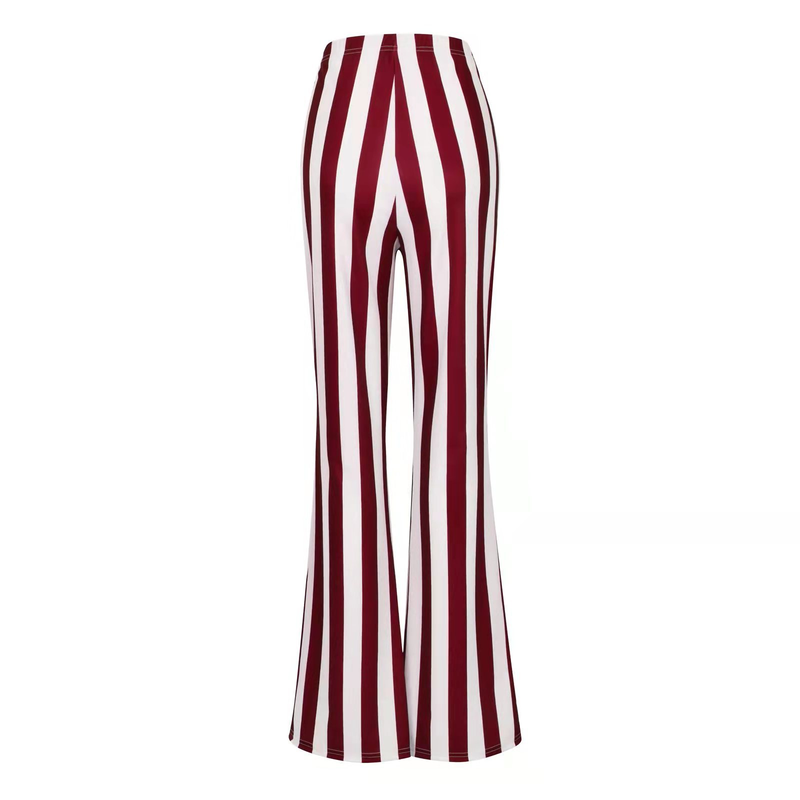 Women's Loose Wide-leg Vertical Stripe Sports Casual Pants_voghion.com