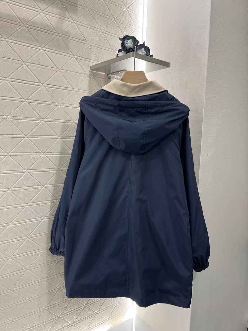Women's Clothing Nanyou Women's Clothing M Brand 25 Spring Color Block Reversible Hooded Trench Coat Loose Casual Versatile Fashion_voghion.com