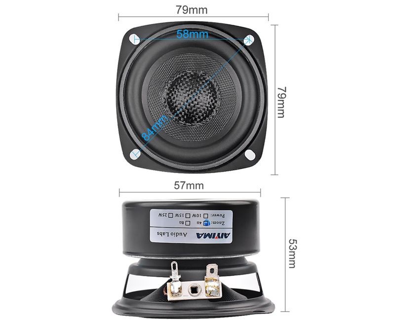 AIYIMA 2 Adet 3 İnç Ses Taşınabilir Hoparlörler Altavoz Portatil 4 8 Ohm 20 W Tam Aralıklı Hifi Müzik Hoparlörü Ev Sineması_voghion.com