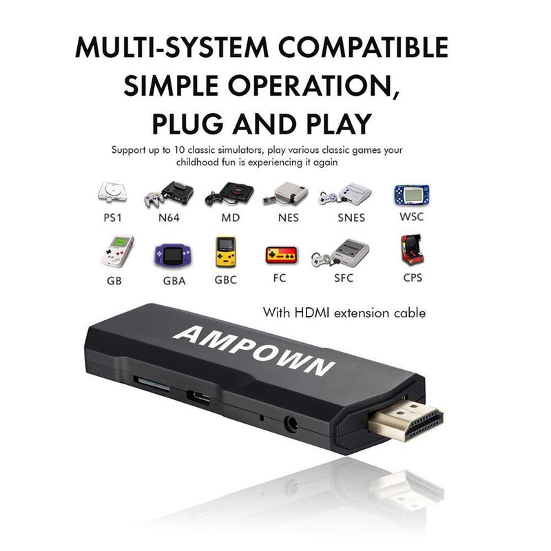 GD10 Game Stick Ενσωματωμένο 40000 παιχνίδια 128GB/64GB/32GB 2.4G Ασύρματο χειριστήριο HD Retro Κονσόλα παιχνιδιών βίντεο 4k HD Κονσόλα παιχνιδιών βίντεο_voghion.com