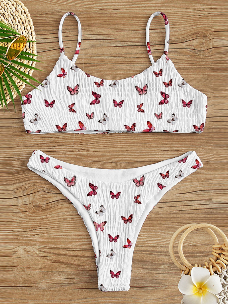 Costume da bagno caldo da donna, bikini sexy a triangolo plissettato _voghion.com