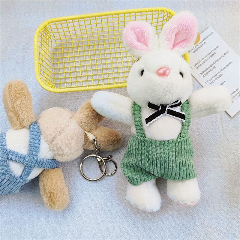 Mini Rabbit Adorable Plush Keychain Soft Cartoon Animal Doll Backpacks For_voghion.com