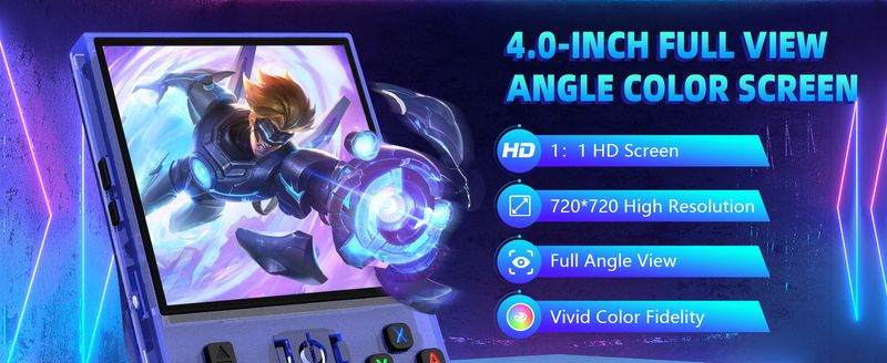 36MAX Retro Handheld - 64GB Preloaded Classic Video Games, Supports 30+ Simulators, Linux-Powered Portable Game Emulator_voghion.com