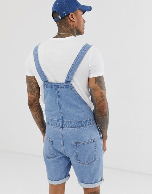 Vêtements homme Salopette une pièce déchirée en denim vintage pour homme_voghion.com