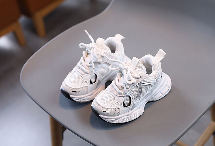 Spring and Autumn Children Sports Unisex Kids Sneakers Mesh Upper Breathable Basketball Shoes Tennis Casual Flats_voghion.com