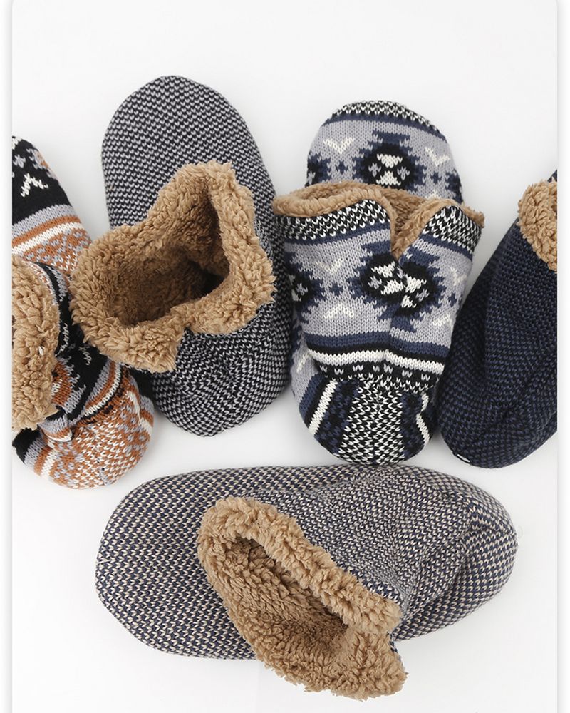 Men's Winter Thermal Socks Cover Dispensing Non-slip Shoes And Socks Indoor Home Socks Medium Tube Piled Thickened Floor Socks Multi-color Optional_voghion.com