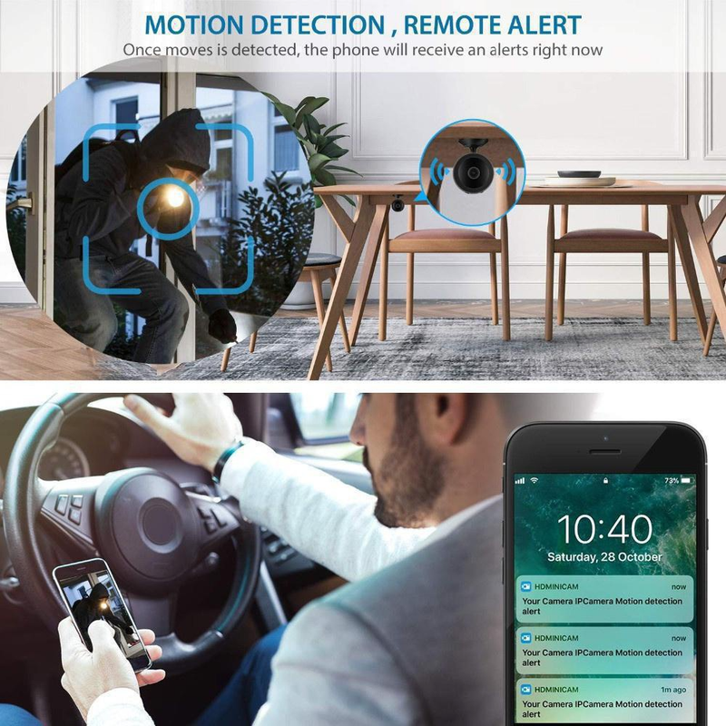 (1/2/4 szt.) 2023 Kamera Mini WiFi Szpieg Full HD 1080P Bezprzewodowa Ukryta Kamera Aktywowana Noktowizor Bezpieczeństwo Niania Kamera Nadzorcza Do Samochodu Dom Biuro_voghion.com
