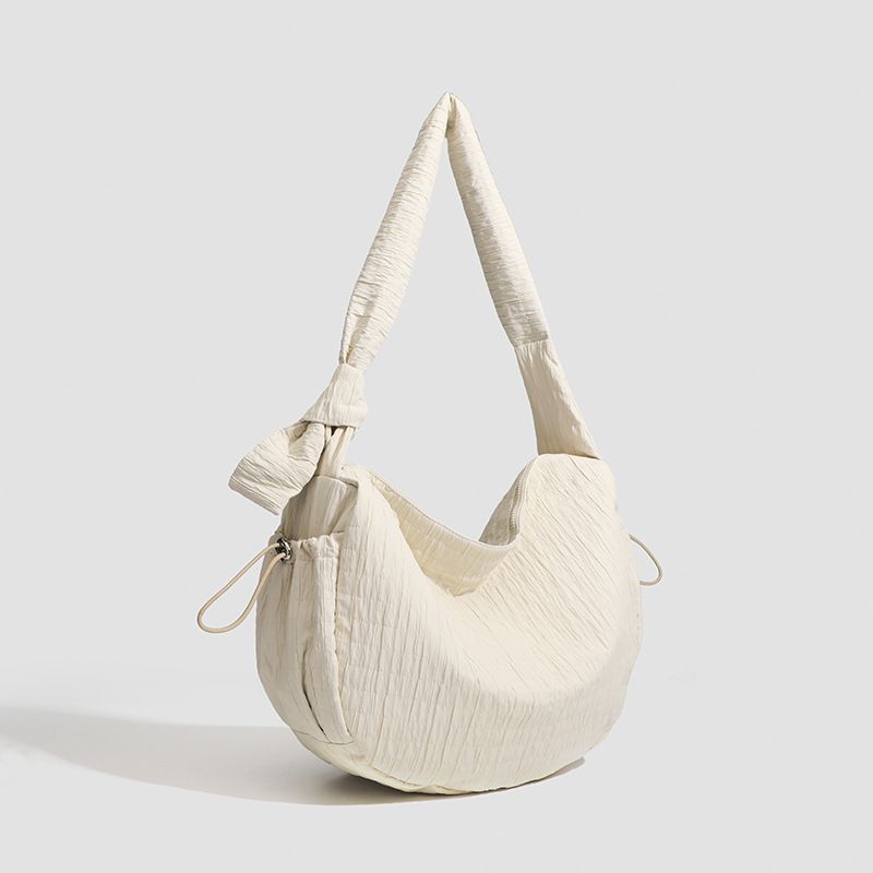 Large Capacity Commuter Ins Lazy Style Tote For Women 2024 New Crossbody Canvas Cloud Puff Bag_voghion.com