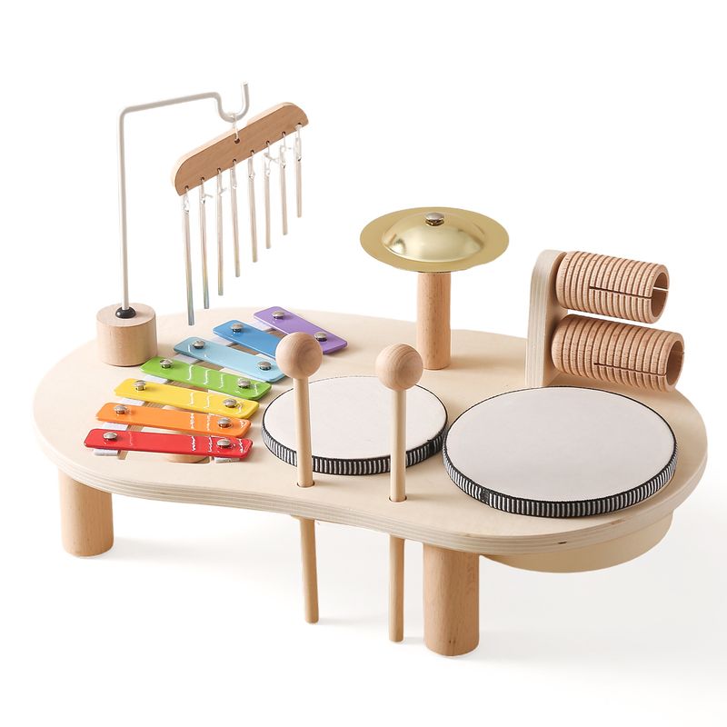 Jucării muzicale multifuncționale pentru copii, educație timpurie, copii, coordonare mână-ochi, stand muzical, jucării portabile_voghion.com