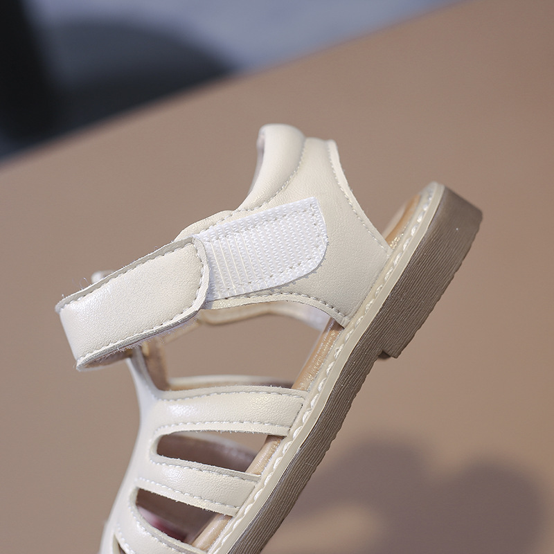 Mother&Kids Sandali per bambini per neonate Testa avvolta in velcro Scarpe da principessa Moda estiva per ragazze con suola morbida_voghion.com