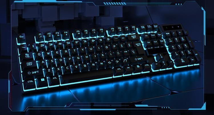 Mechanical Feel Keyboard Mouse Glowing Wired Desktop Laptop Gaming E-sports Typing Dedicated USB Port_voghion.com