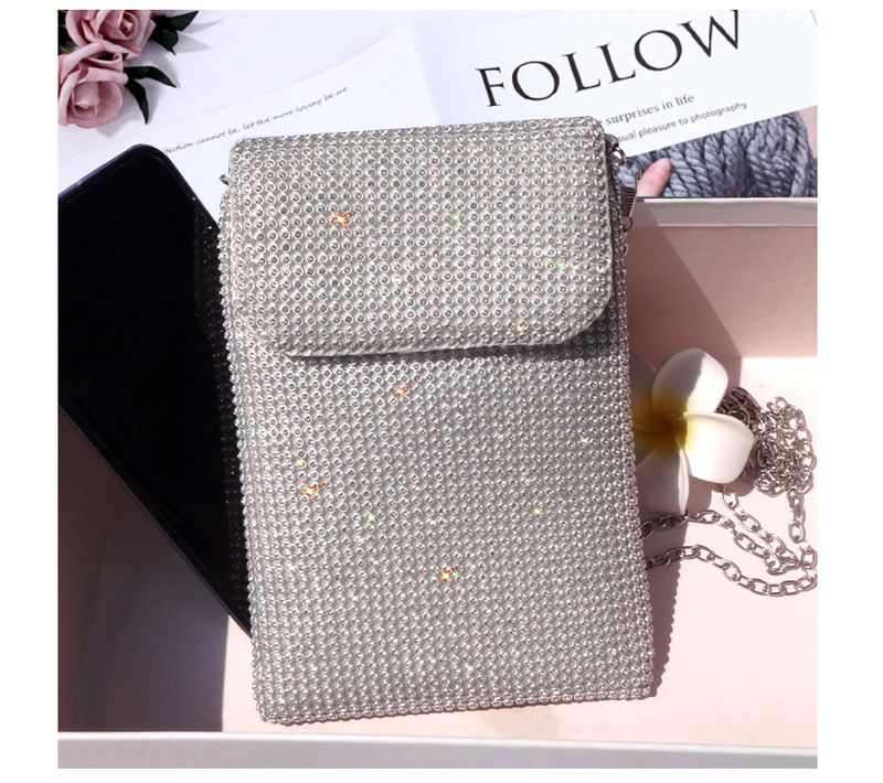 Abendtaschen Diamantbesetzte Handytasche Damen-Umhängetasche Kette Umhängetasche Advanced Sense Vertikale kleine Abendtasche_voghion.com