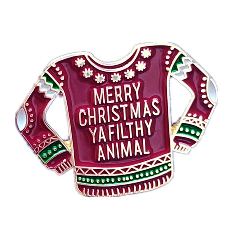 Brooch Enamel Badge Red Sweater Metal Pin Fashion Lapel Dirty Animal_voghion.com