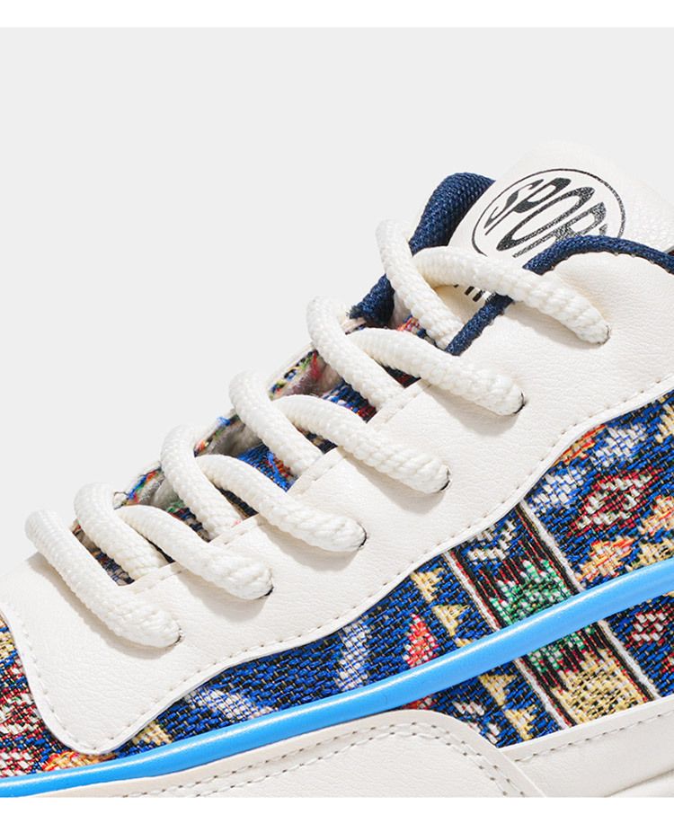 Uudet hengittävät miesten kengät monipuolinen trendikengät niche design alustakengät kangaskengät urheilu rento pienet valkotaulukengät_voghion.com