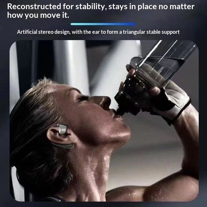 Auricolari wireless in-ear a conduzione ossea indossabili, destro e sinistro, chiamate ultra nitide, batteria a lunga durata, Bluetooth 5.4_voghion.com