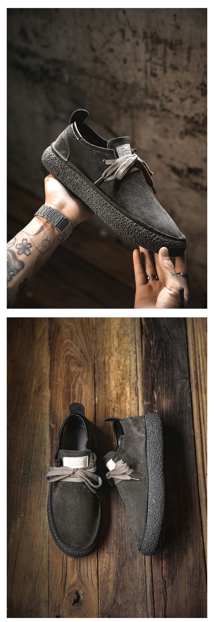 Neue Leder-Freizeitschuhe für Herren mit Schnürung, rutschfeste weiche Sohle, Retro-atmungsaktive Brettschuhe aus Wildleder mit gedrehtem Fell, Flutschuhe_voghion.com