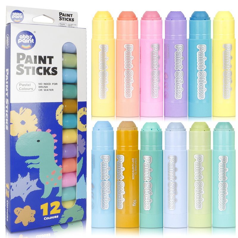 Non-Toxic Washable Solid Tempera Crayons For Kids - 6/8/12/18/24/36 Colors, Mess-Free & Quick-Drying Art Supplies For Drawing & Painting_voghion.com
