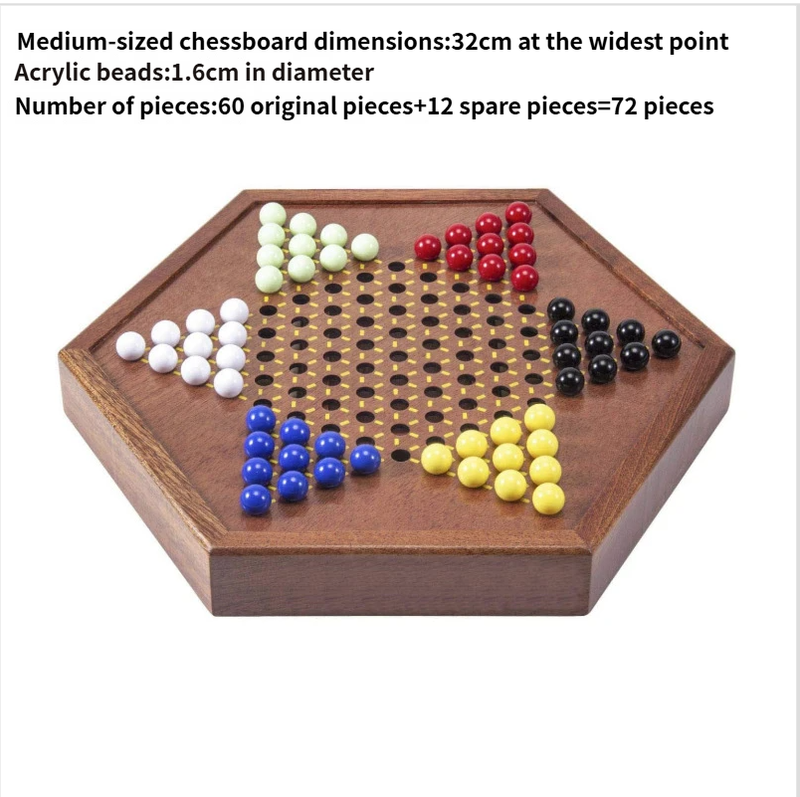 Stesso stile Cassetto di lusso Facile da riporre Legno massello Palissandro Dama cinese Perline acriliche Scacchi educativi_voghion.com