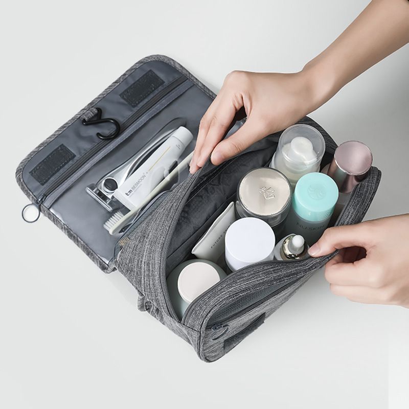 Elite Hanging Toiletry Bag - TSA Approved Dry/Wet Separation, Anti-Microbial, Ryanair Cabin Compliant Travel Organizer_voghion.com