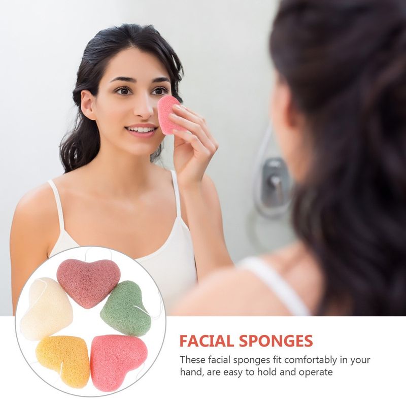 5 Pcs Gesicht Waschen Schwamm Reinigung Puff Pads Hautpflege Zubehör_voghion.com