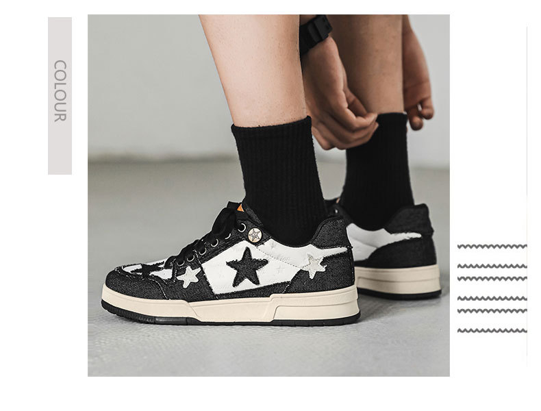 2023. gada jaunās Star Board kurpes, vīriešu zema augšdaļa, baltas kurpes, nacionālā tendence, nišas dizains, sporta, ikdienas, vīriešu apavi, vienas daļas, standarta modelis_voghion.com