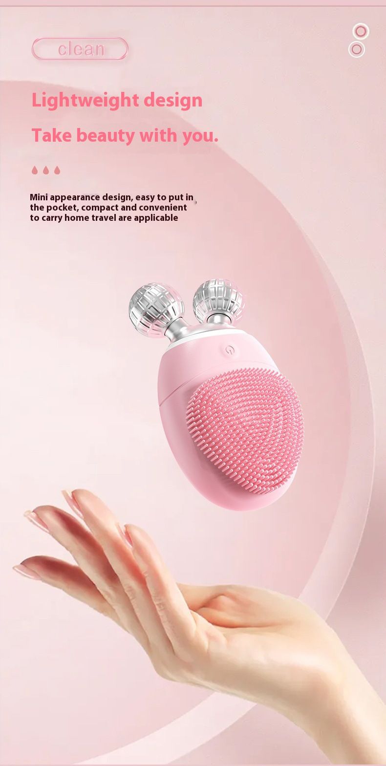 Detergente viso in silicone - Dispositivo di bellezza elettrico per la pulizia dei pori e il massaggio lifting_voghion.com