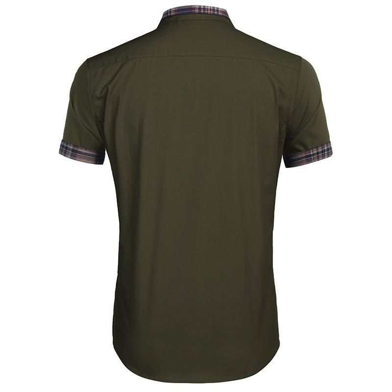 Abbigliamento da uomo, camicie casual alla moda a maniche corte a quadri_voghion.com