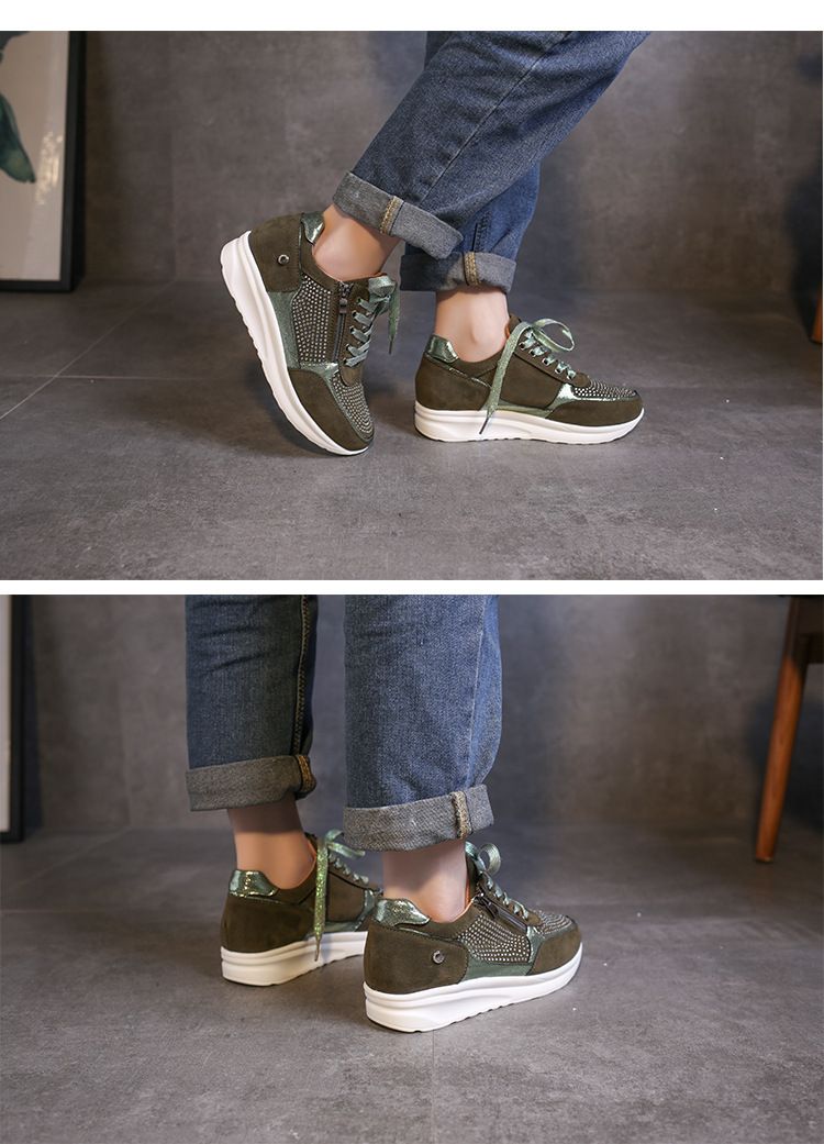 Nuove scarpe sportive da donna con rialzo in altezza, taglie forti, con zeppa e lacci, britanniche_voghion.com