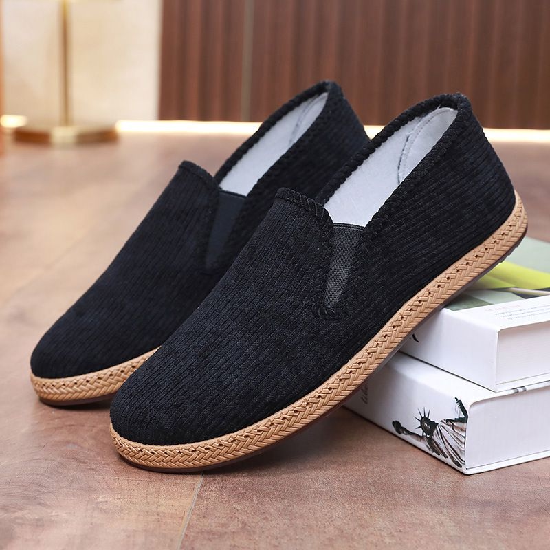 Panno di Pechino vecchio velluto a coste da uomo casual suola morbida antiscivolo papà traspirante confortevole leggero di mezza età e_voghion.com