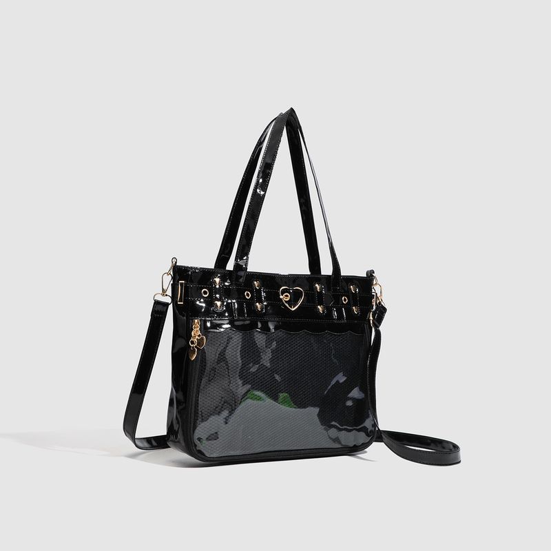Borsa a tracolla multiuso trasparente da donna, stile Comic Con 2025, nuova sottocultura punk_voghion.com