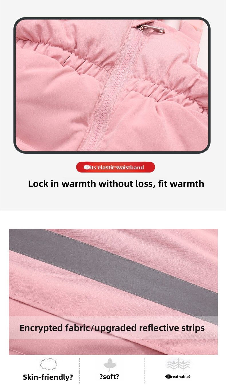 2025 Kinder Daunenjacke Kleinkind Kleinkind 1-5 Jahre alt Jungen und Mädchen neue Winter zweiteilige Set Top + Overalls_voghion.com