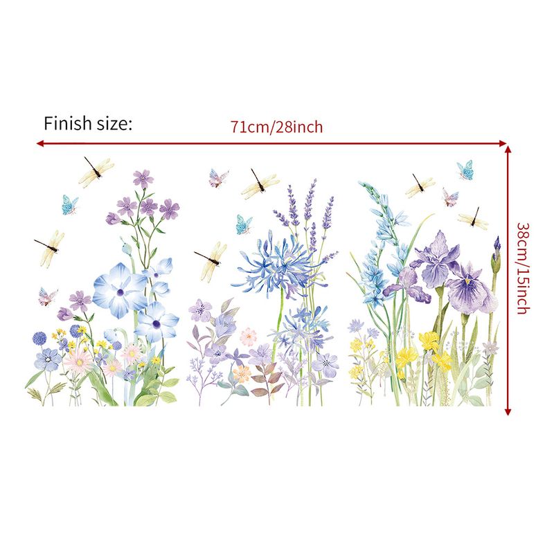 Dragonfly flying fence skirting line self-adhesive PVC JS-N series living room bedroom corner wall sticker_voghion.com