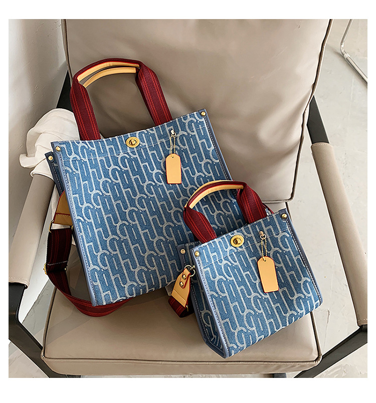 Autumn and winter new printed letters for women Tote Kor home large capacity shopping bag shoulder crossbody bag_voghion.com