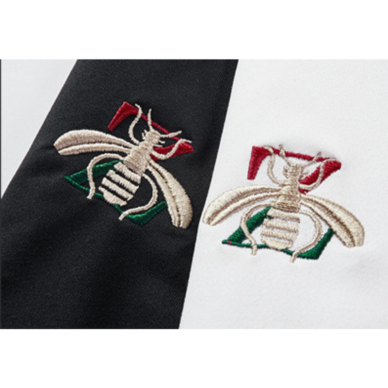 2023 novo conjunto de primavera moda masculina bordado pequena abelha conjunto masculino_voghion.com